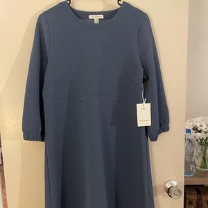 NWT BLUE DRESS, SIZE SMALL, LONG SLEEVES